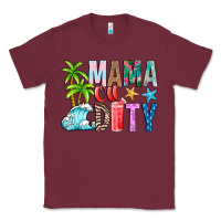 Burgundy Mama Of Duty Classic Tee - CowhideDigitalArt