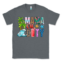 Charcoal Heather Mama Of Duty Classic Tee - CowhideDigitalArt