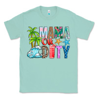 Seafoam Mama Of Duty Classic Tee - CowhideDigitalArt