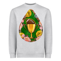 Heather Grey american football and western roses teardrop Heavyweight Sweatshirt - BundleAndBundleShop