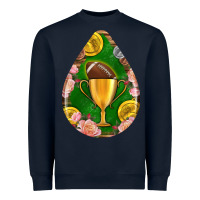 Navy american football and western roses teardrop Heavyweight Sweatshirt - BundleAndBundleShop