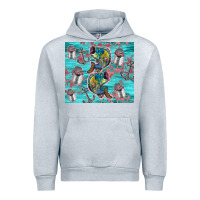 Heather Grey fish lures Urban Hoodie - TumblerDesignByShophia