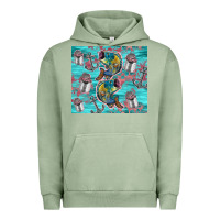 Pigment Oil Green fish lures Urban Hoodie - TumblerDesignByShophia