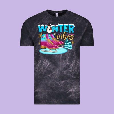 Winter Vibes Vintage Tee Designed By Bundleandbundleshop