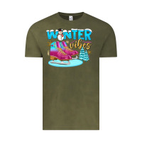 Vintage Olive winter vibes Vintage Tee - BundleAndBundleShop