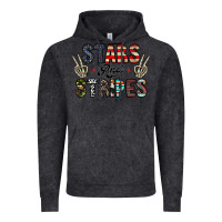 Vintage Black stars and stripes Vintage Hoodie - CowhideDigitalArt