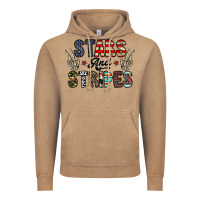 Vintage Coffee stars and stripes Vintage Hoodie - CowhideDigitalArt