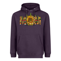 Plum Western Mom With Sunflower Heavyweight Hoodie - BundleAndBundleShop