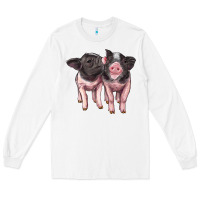 White cute baby pigs Long Sleeve Tee - Artiststas