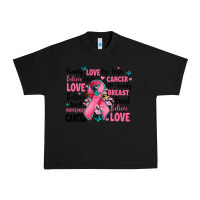 Black breast cancer ribbons with cancer words Urban Heavy Tee - AdoDesignShop