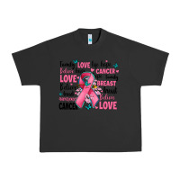 Pigment Black breast cancer ribbons with cancer words Urban Heavy Tee - AdoDesignShop