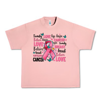 Salmon breast cancer ribbons with cancer words Urban Heavy Tee - AdoDesignShop