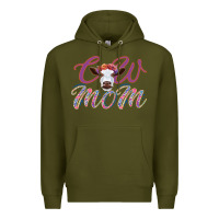Army Green Cow Mom Premium Hoodie - Bettercallsaul
