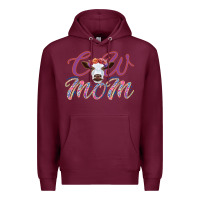 Burgundy Cow Mom Premium Hoodie - Bettercallsaul