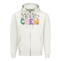 Oatmeal Heather beach crew Zipper Hoodie - MaliasSmallBusiness