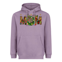 Lavender Western Mom With Reindeer Heavyweight Hoodie - BundleAndBundleShop