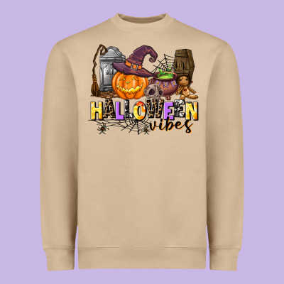 Halloween Vibes Heavyweight Sweatshirt Designed By Adodesignshop