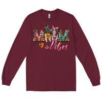 Burgundy mom vibes baby pigs Long Sleeve Tee - Artiststas