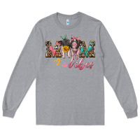 Heather Grey mom vibes baby pigs Long Sleeve Tee - Artiststas