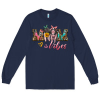 Navy mom vibes baby pigs Long Sleeve Tee - Artiststas