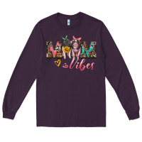 Plum mom vibes baby pigs Long Sleeve Tee - Artiststas