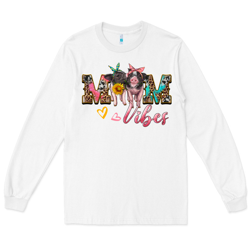 Mom Vibes Baby Pigs Long Sleeve Tee by Artiststas | Teevron