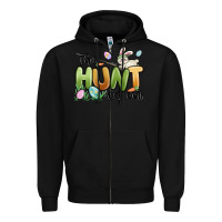 Black the hunt is on Zipper Hoodie - MaliasSmallBusiness