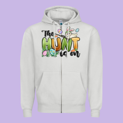 The Hunt Is On Zipper Hoodie Designed By Maliassmallbusiness
