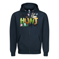 Navy the hunt is on Zipper Hoodie - MaliasSmallBusiness