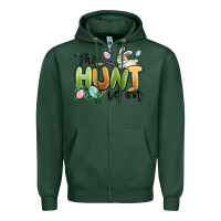 Sports Green the hunt is on Zipper Hoodie - MaliasSmallBusiness
