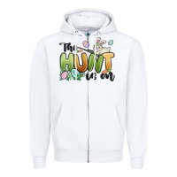 White the hunt is on Zipper Hoodie - MaliasSmallBusiness