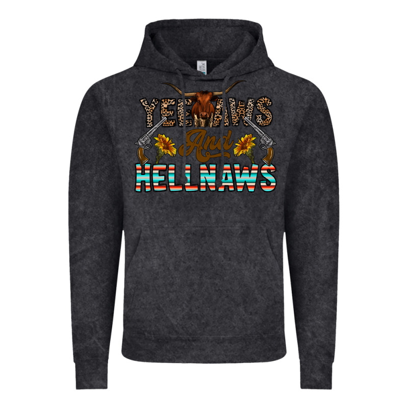 Yeehaws And Hellnaws Vintage Hoodie by CowhideDigitalArt | Teevron