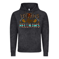 Vintage Black yeehaws and hellnaws Vintage Hoodie - CowhideDigitalArt