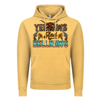 Vintage Mustard yeehaws and hellnaws Vintage Hoodie - CowhideDigitalArt