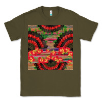 Army Green spanish hand fan seamless pattern Classic Tee - BundleAndBundleShop