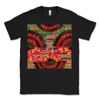 Black spanish hand fan seamless pattern Classic Tee - BundleAndBundleShop
