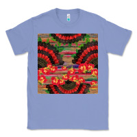 Colony Blue spanish hand fan seamless pattern Classic Tee - BundleAndBundleShop