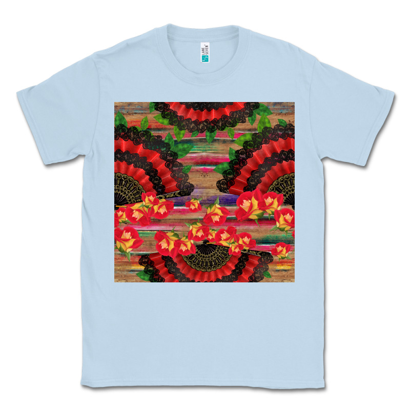 Spanish Hand Fan Seamless Pattern Classic Tee by BundleAndBundleShop | Teevron