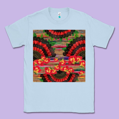 Spanish Hand Fan Seamless Pattern Classic Tee Designed By Bundleandbundleshop