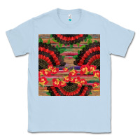 Dusty Blue spanish hand fan seamless pattern Classic Tee - BundleAndBundleShop
