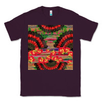 Plum spanish hand fan seamless pattern Classic Tee - BundleAndBundleShop