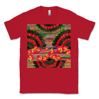 Red spanish hand fan seamless pattern Classic Tee - BundleAndBundleShop