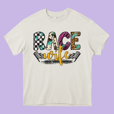 Race Wife Heavy Core Tee Designed By Artiststas
