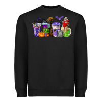 Black halloween coffee cups Heavyweight Sweatshirt - AdoDesignShop
