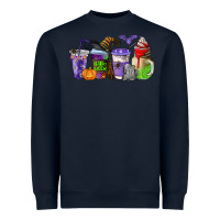 Navy halloween coffee cups Heavyweight Sweatshirt - AdoDesignShop