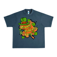 Midnight Navy happy st patrick s day shamrock Urban Heavy Tee - Artiststas