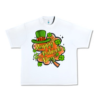 White happy st patrick s day shamrock Urban Heavy Tee - Artiststas