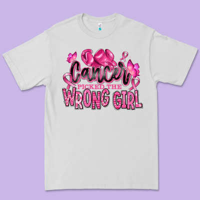 Premium Tee cancer picked the wrong girl