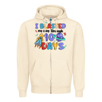 Sandshell i blasted my way through 100 days Zipper Hoodie - MaliasSmallBusiness