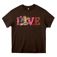 Chocolate Brown love cupid Heavy Core Tee - RanaPortraitStore